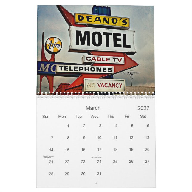 2016 Calendar of Vintage Signs First Edition (Mar 2027)