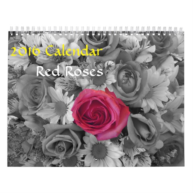 2016 Calendar-Red Roses Calendar (Cover)
