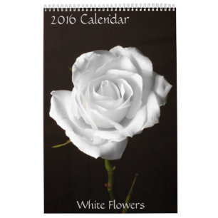 2016 Calendar-White Flowers Calendar