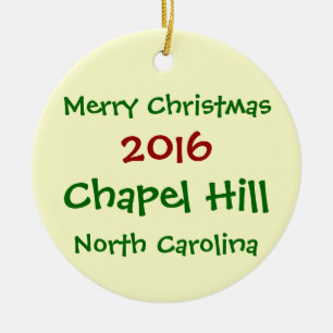 2016 CHAPEL HILL NORTH CAROLINA CHRISTMAS ORNAMENT