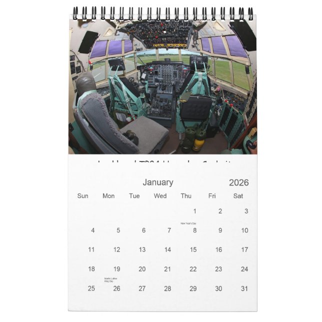 2016 Classic Aircraft Cockpits Calendar (Jan 2026)