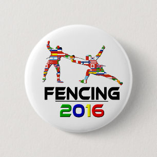 2016: Fencing 6 Cm Round Badge