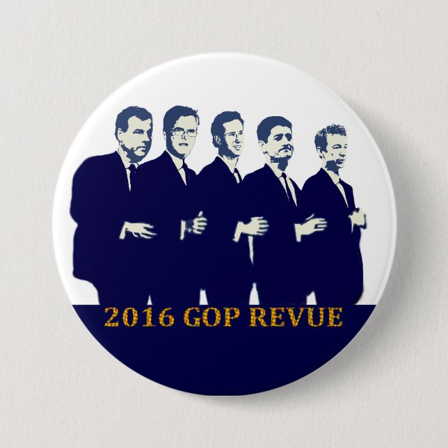 2016 GOP Presidential Contenders 7.5 Cm Round Badge (Front)