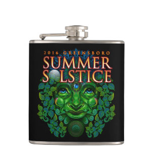 2016 Greensboro Summer Solstice Festival Keepsake Hip Flask