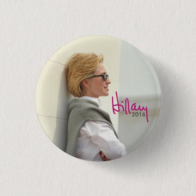 2016 Hillary Clinton for President (Sunglasses) 3 Cm Round Badge (Front)