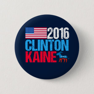 2016 Hillary Clinton Tim Kaine 6 Cm Round Badge