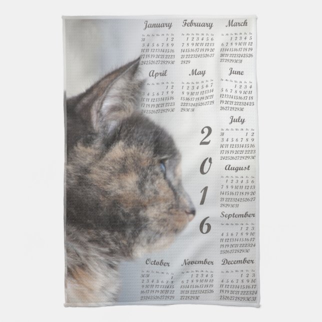 2016 kitchen towel calendar (Vertical)