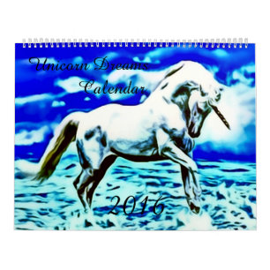 2016 Large Unicorn Dreams Airbrush Art Calendar