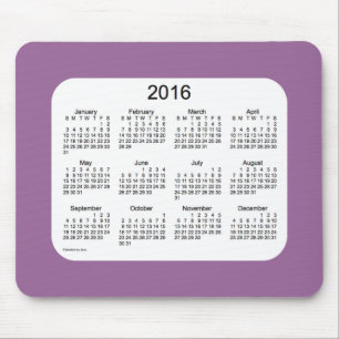 2016 Lavender Calendar by Janz Mousepad