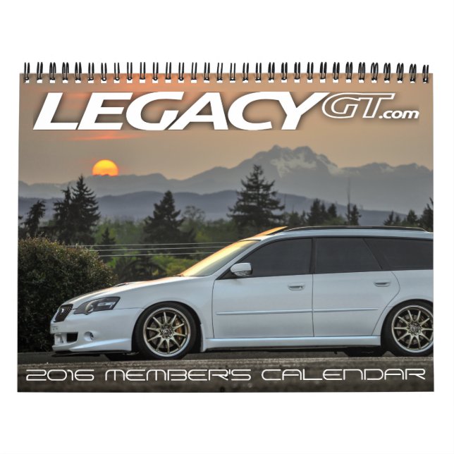2016 LegacyGT.com Member's Calendar (Cover)