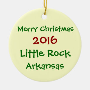 2016 LITTLE ROCK ARKANSAS MERRY CHRISTMAS ORNAMENT