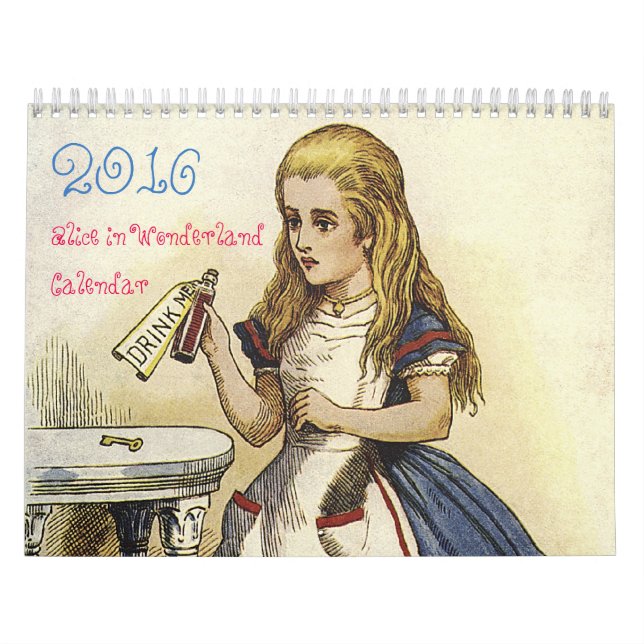 2016 Medium Alice in Wonderland Calendar (Cover)