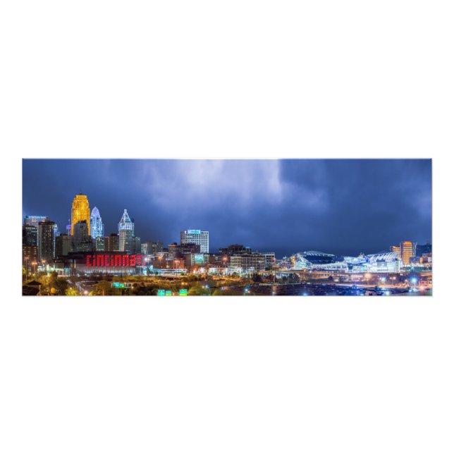 2016 Pano Shot Cincinnati Ohio Skyline - Print (Front)