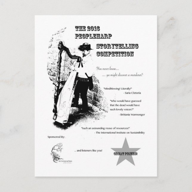 2016 PeopleHarp Storytelling Competition Postcard (Front)