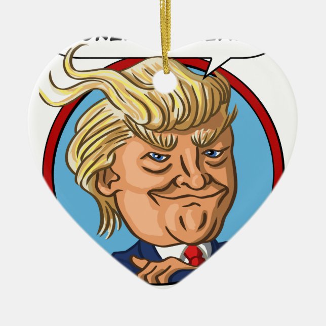 2016 Presidential Election Ceramic Tree Decoration (Front)