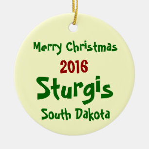 2016 Sturgis South Dakota MERRY CHRISTMAS ORNAMENT