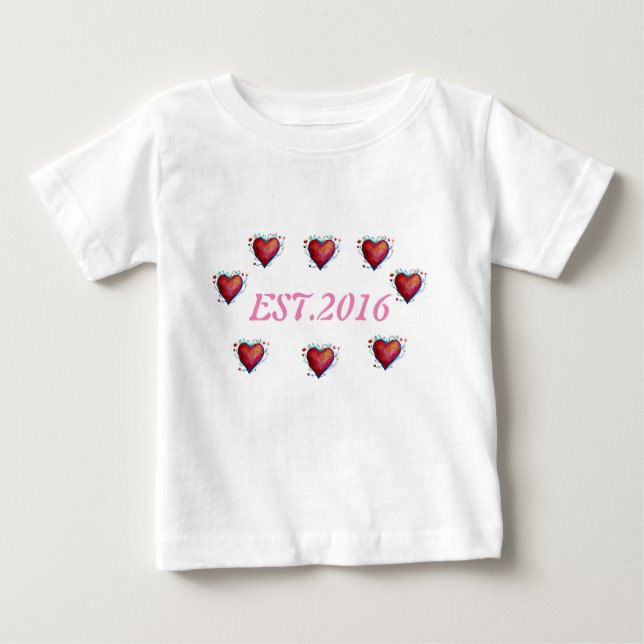 2016  Toddler Tee Established , 1st Yea  Birthday (Front)