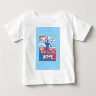 2016 USA Lovely Hillary Blue We Are Stronger Toget Baby T-Shirt