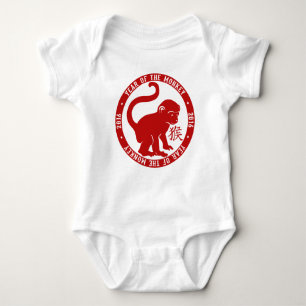 2016 Year Of The Monkey Cute Baby Bodysuit