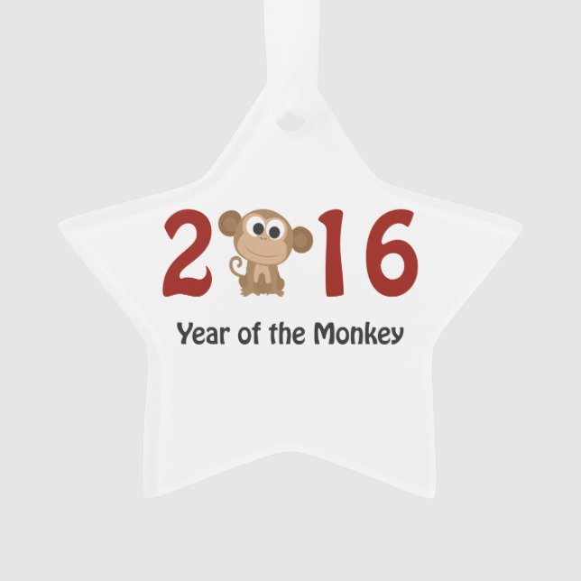 2016 Year Of the Monkey Ornament (Front)