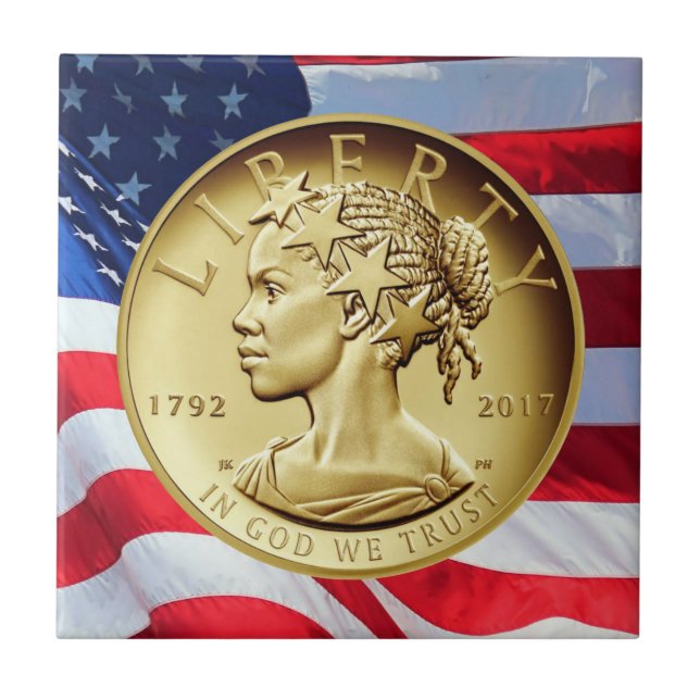 2017 American Liberty 225th Anniversary Gold Coin  Tile (Front)