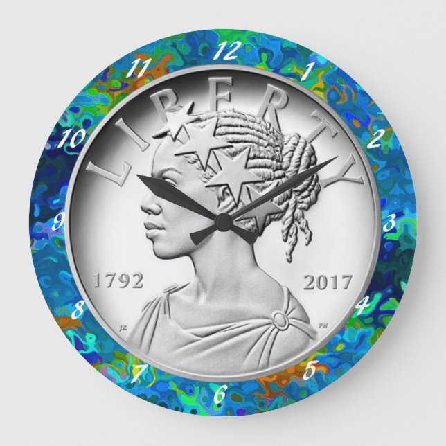  2017 American Liberty 225th Anniversary Silver  Large Clock (Front)