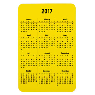 2017 Calendar Customisable Black Large Magnet