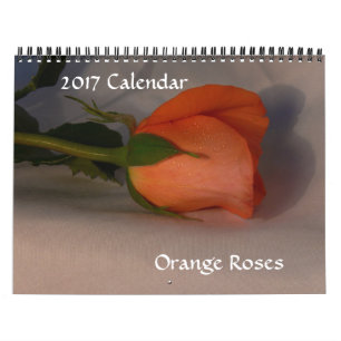 2017 Calendar-Orange Roses Calendar