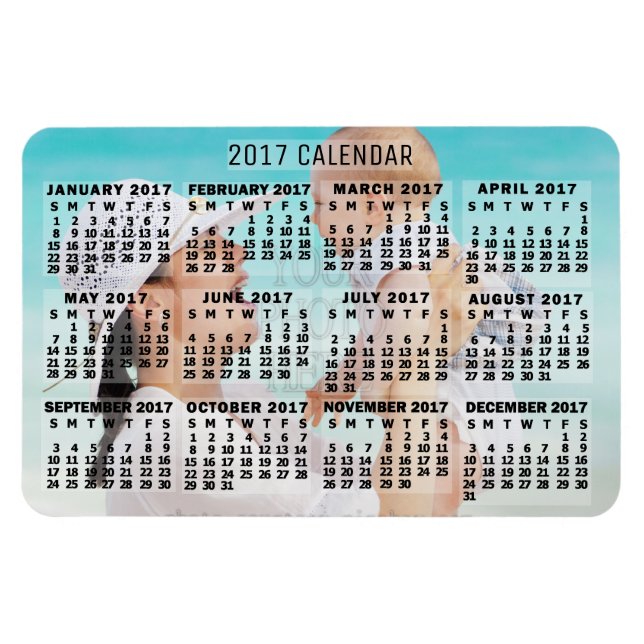 2017 Calendar (See Description for New Version)  Magnet (Horizontal)