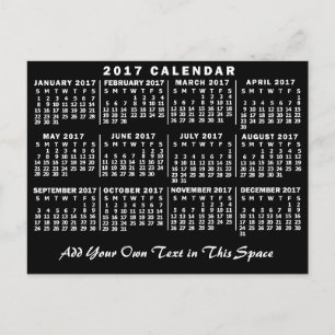 2017 Calendar (See Description for New Version)  Postcard
