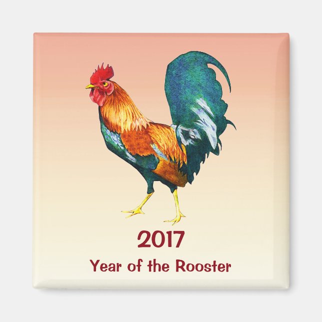 2017 Chinese New Year of the Rooster Magnet (Front)