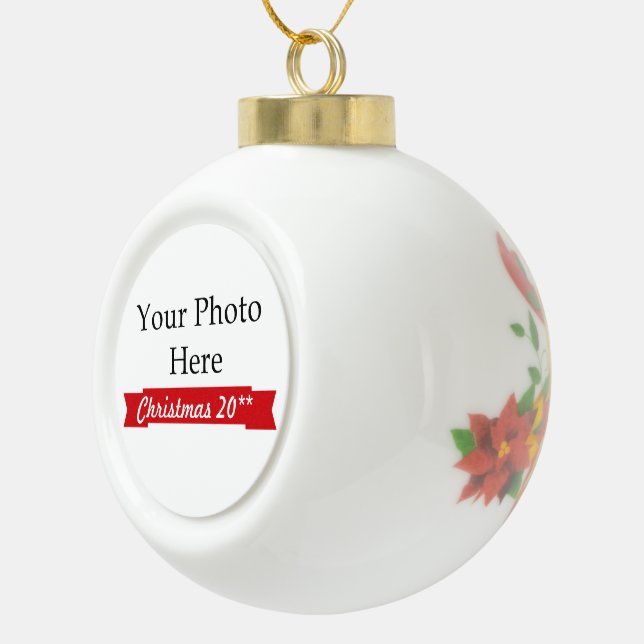 2017 ~ Create Your Own Photo Ceramic Ball Christmas Ornament (Right)