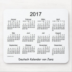 2017 Deutsch Kalender Mouse Pad