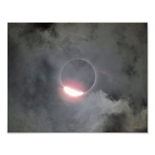 2017 Eclipse With Diamond Ring Photo Print (Front)