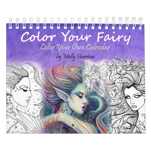 2017 Fairy Colouring Calendar Adult Colouring (Cover)