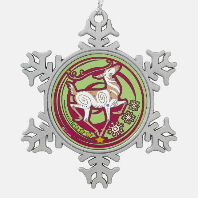 2017 Mink Holidaze Xmas Ornament Red/Citrine (Front)