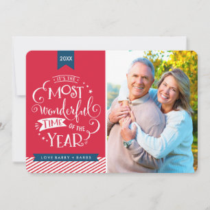 2017 PHOTO HOLIDAY most wonderful time of the year Card