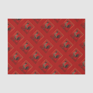 2017 Rooster Year Embossed Enamelled Tissue Paper1 Tissue Paper