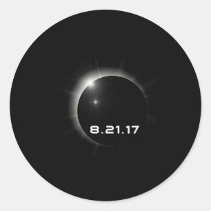 2017 Solar Eclipse  Classic Round Sticker