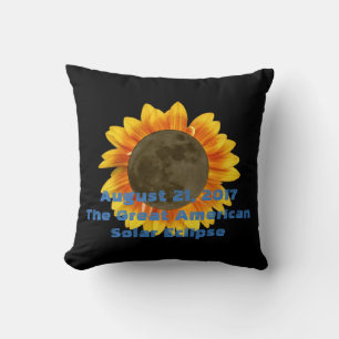 2017 Solar Eclipse, Sunflower Edition Cushion