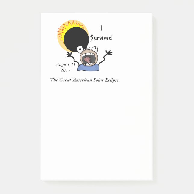 2017 Solar Eclipse Survival Edition Post-it Notes (Front)