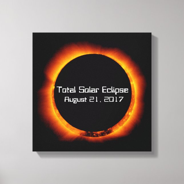 2017 Total Solar Eclipse Canvas Print (Front)