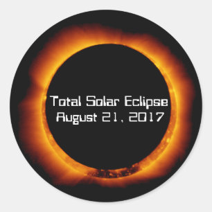 2017 Total Solar Eclipse Classic Round Sticker