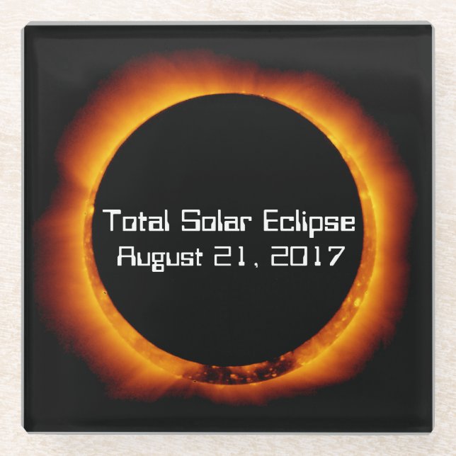 2017 Total Solar Eclipse Glass Coaster (Front)