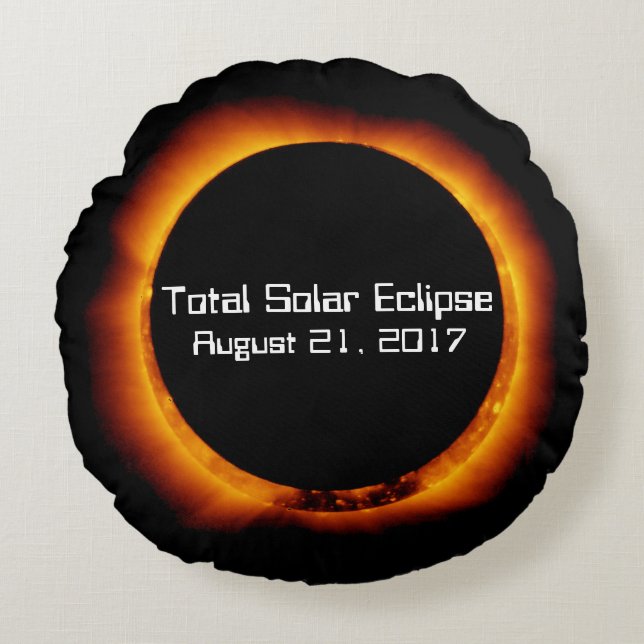 2017 Total Solar Eclipse Round Cushion (Front)