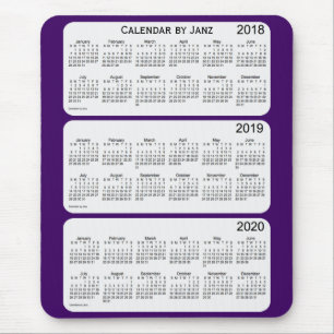 2018-2020 Purple Calendar by Janz Mouse Pad