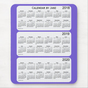 2018-2020 Slate Blue Calendar by Janz Mouse Pad