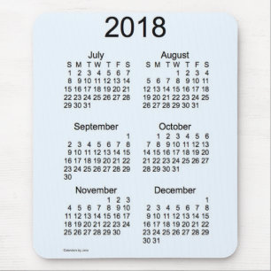 2018 Alice Blue 6 Month Calendar by Janz Mouse Pad