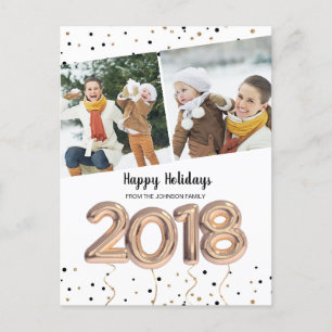 2018 balloon postcards New Year