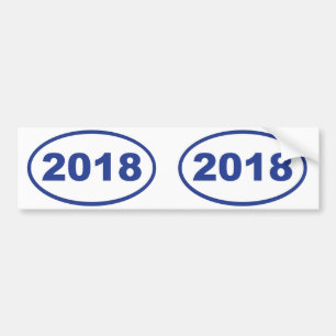 2018 blue bumper sticker